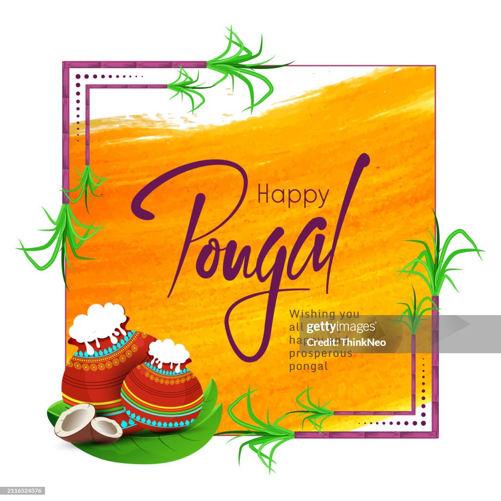 Happy Pongal greeting background