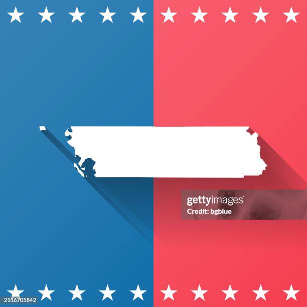 whatcom county, washington. map on blue and red background - bellingham washington state stock illustrations