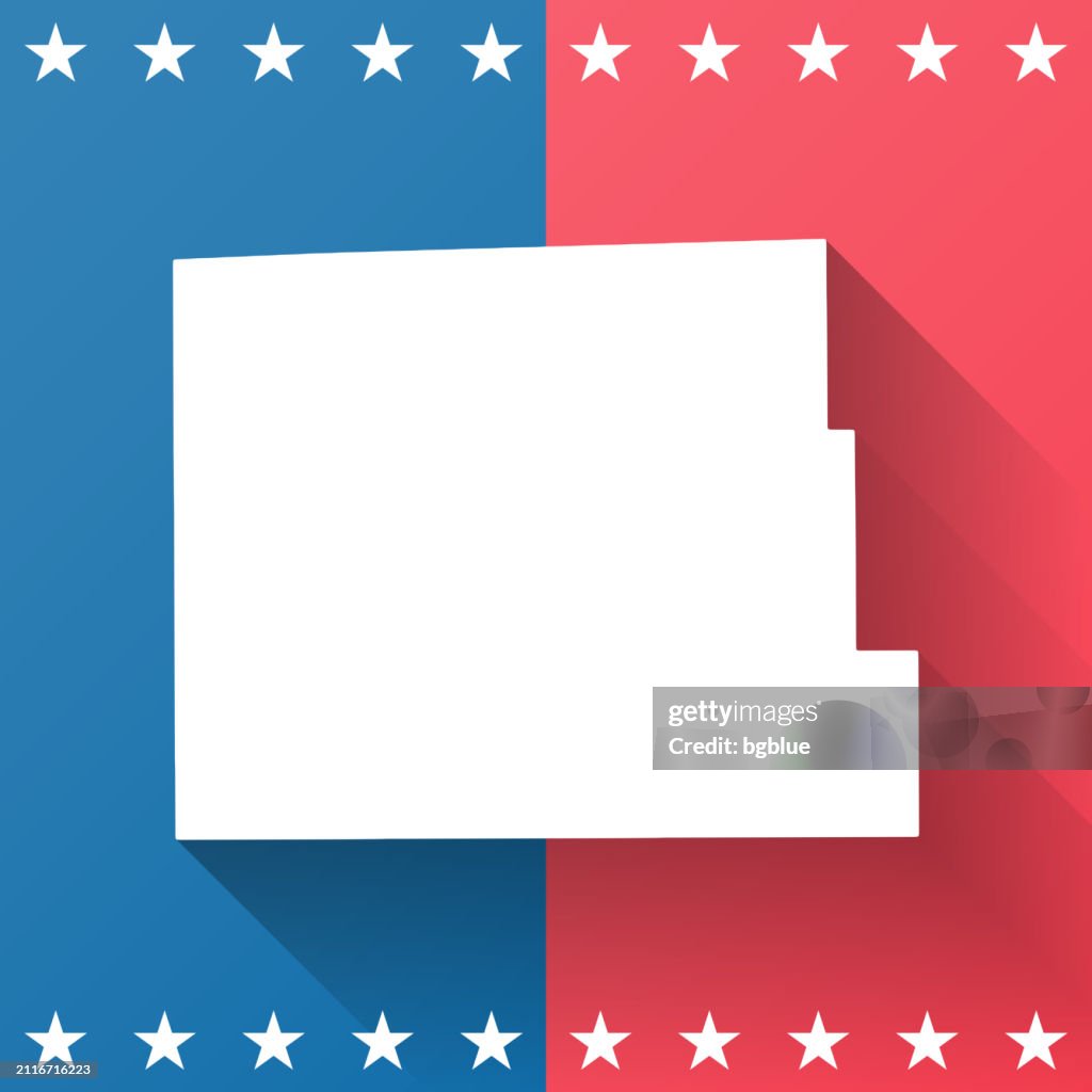 Williams County, Ohio. Map on blue and red background