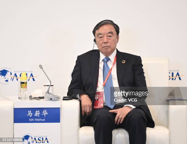 Ma Weihua, Chairman of the National Fund for Technology Transfer and Commercialization and former President of China Merchants Bank, attends a...