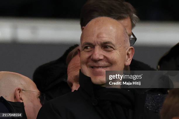 President Bernd Neuendorf, looks on prior to the International Friendly match between Germany and Netherlands at Deutsche Bank Park on March 26, 2024...