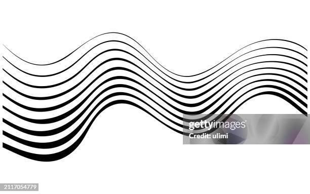abstract wavy lines - waves stock illustrations