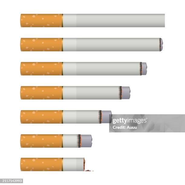 cigarettes vector design - burning cigarette stock illustrations