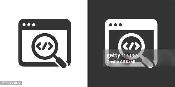 web development solid icons. containing data, strategy, planning, research solid icons collection. vector illustration. for website design, logo, app, template, ui, etc - content management system stock illustrations