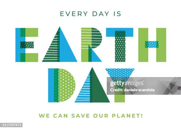 happy earth day, world environment day design of poster, card and banner. - world social media day stock illustrations
