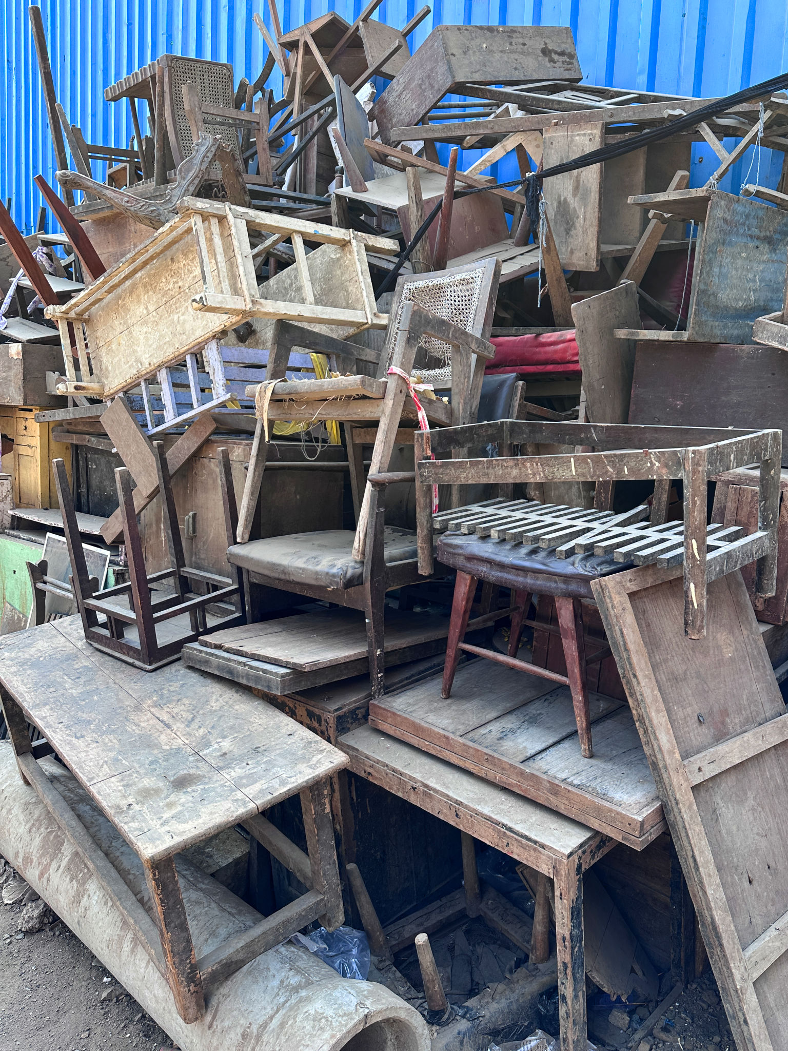 reclaimed materials garden