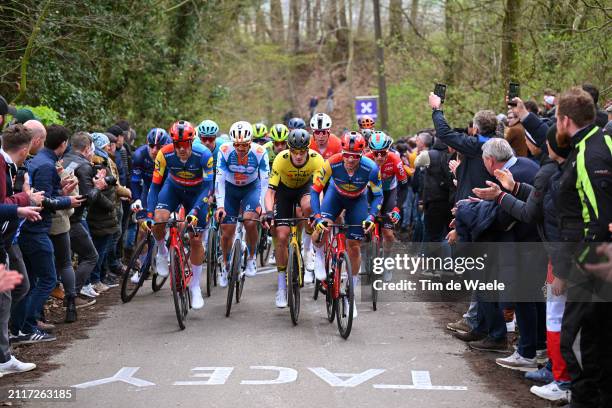 Jasper Stuyven of Belgium and Team Lidl - Trek, John Degenkolb of Germany and Team dsm-firmenich PostNL, Mick van Dijke of The Netherlands and Team...