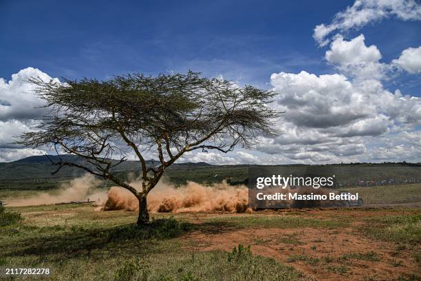 Elfyn Evans of Great Britain and Scott Martin of Great Britain are competing with their Toyota Gazoo Racing WRT Toyota GR Yaris Rally1 during the...