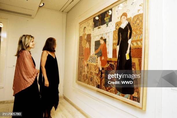 Augusta Marshall and guest attend the Russian art exhibit, "Master Paintings from the Hermitage & The State Russian Museum, Leningrad," benefitting...