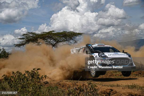 Gregoire Munster of Luxembourg and Louis Louka of Belgium compete driving the M-Sport Ford WRT Ford Puma Rally1 Hybrid during the Shakedown of the...