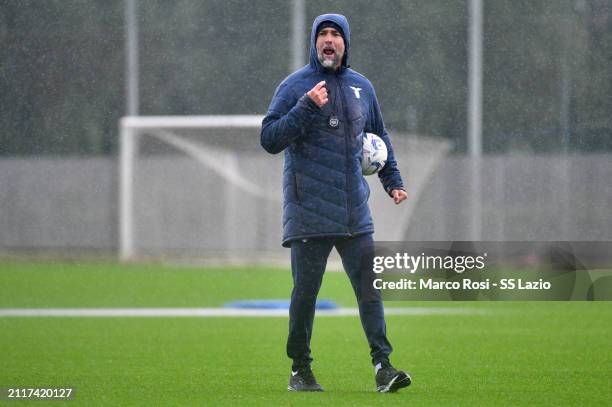 Lazio head coach Igor Tudor during the SS Lazio training session at the Formello sport centre on March 27, 2024 in Rome, Italy.