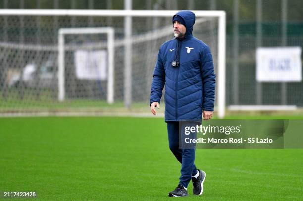 Lazio head coach Igor Tudor during the SS Lazio training session at the Formello sport centre on March 27, 2024 in Rome, Italy.