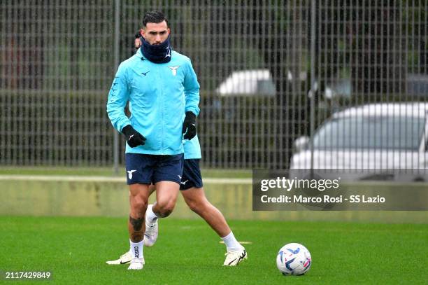 Valentin Castellanos of SS Lazio during the SS Lazio training session at the Formello sport centre on March 27, 2024 in Rome, Italy.