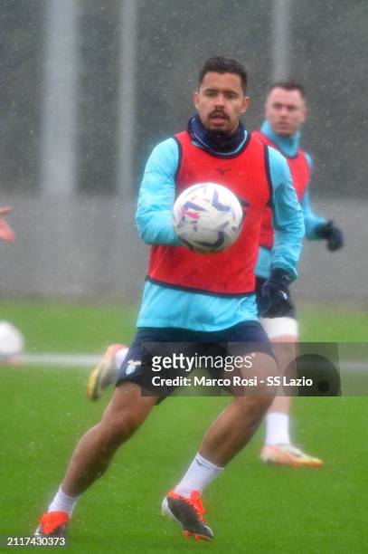 Andrè Anderson of SS Lazio during the SS Lazio training session at the Formello sport centre on March 27, 2024 in Rome, Italy.