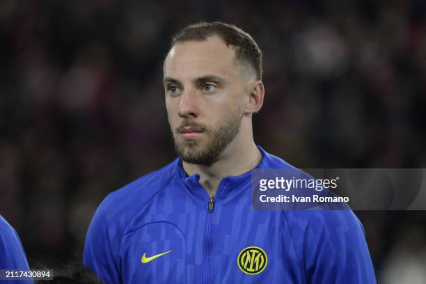 Carlos Augusto of FC Internazionale during the Serie A TIM match between Bologna FC and FC Internazionale - Serie A TIM at Stadio Renato Dall'Ara on...