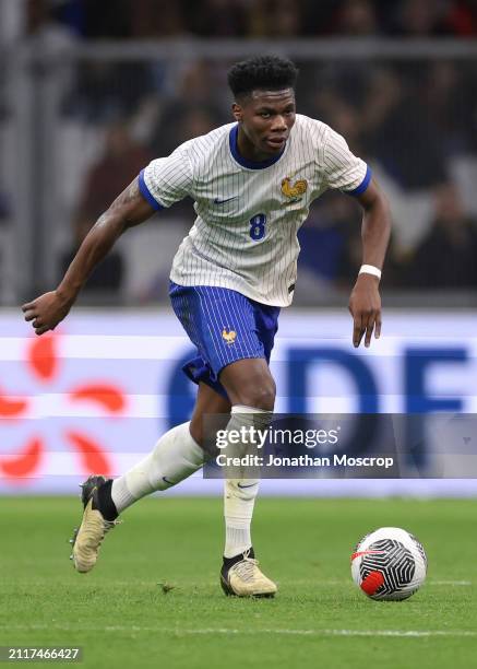 Aurelien Tchouameni of France during the international friendly match between France and Chile at Stade Velodrome on March 26, 2024 in Marseille,...