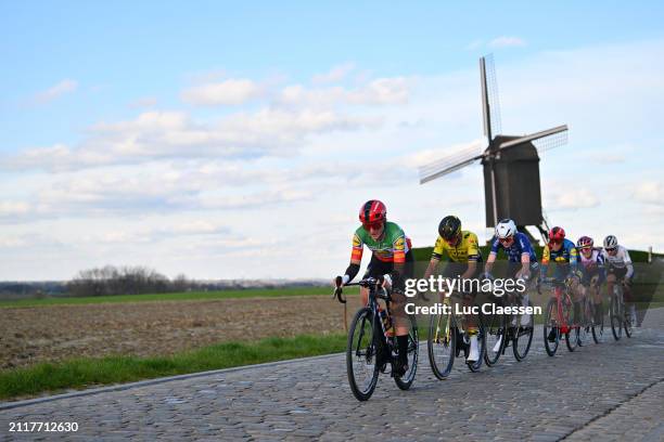 Elisa Longo Borghini of Italy and Team Lidl - Trek, Marianne Vos of The Netherlands and Team Visma-Lease a Bike, Puck Pieterse of The Netherlands and...