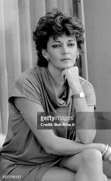 Actress Sarah Douglas photo shoot, August 24, 1983 in Los Angeles, California.