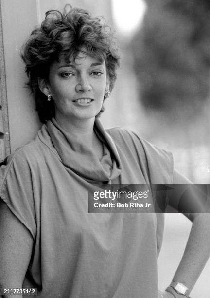 Actress Sarah Douglas photo shoot, August 24, 1983 in Los Angeles, California.