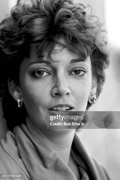 Actress Sarah Douglas photo shoot, August 24, 1983 in Los Angeles, California.