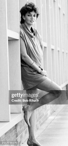 Actress Sarah Douglas photo shoot, August 24, 1983 in Los Angeles, California.