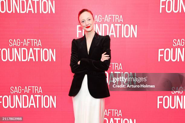 Andrea Riseborough attends a SAG-AFTRA Foundation Conversation for "Alice & Jack" at SAG-AFTRA Foundation Robin Williams Center on March 26, 2024 in...