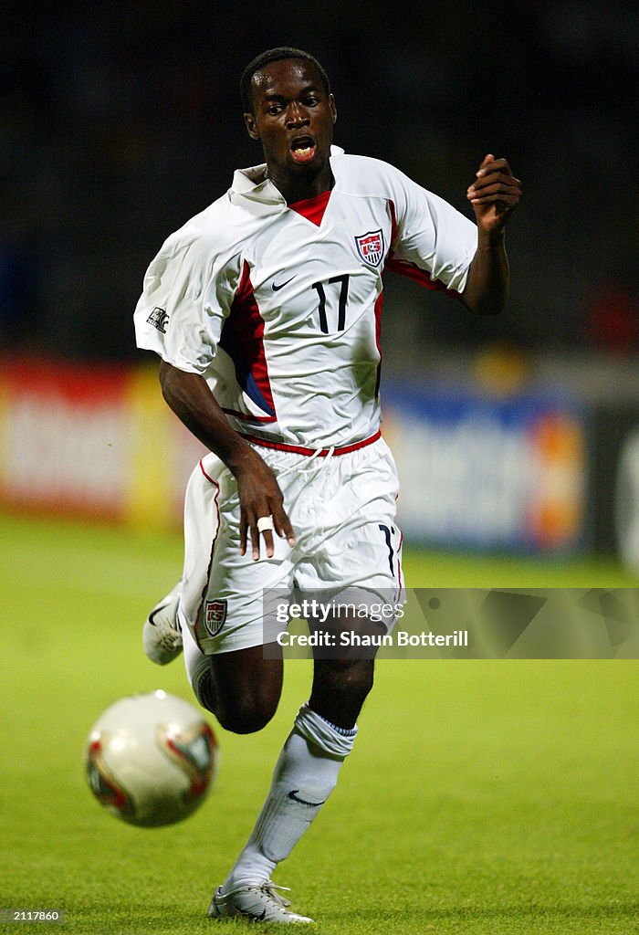 Damacrease Damarcus DaMarcus Beasley of the USA runs with the ball during the FIFA... News ...