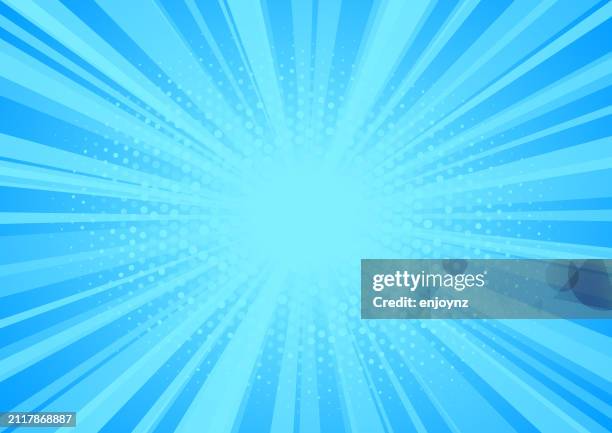 bildbanksillustrationer, clip art samt tecknat material och ikoner med blue comic book action explosion starburst - modern konst
