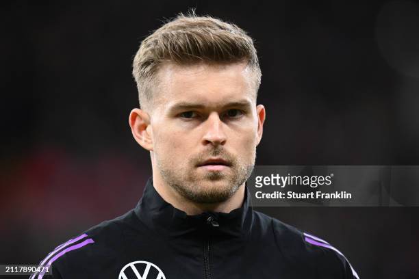 Maximilian Mittelstädt of Germany looks on prior to the international friendly match between Germany and The Netherlands at Deutsche Bank Park on...