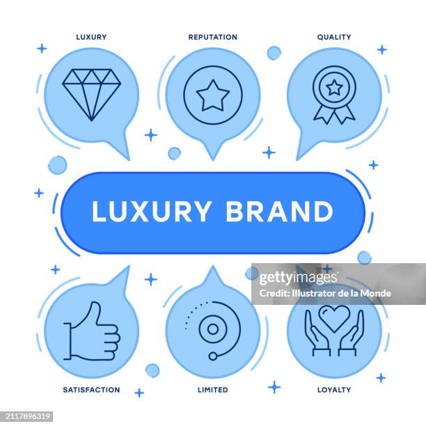 luxury brand infographic design - luxury watch stock illustrations