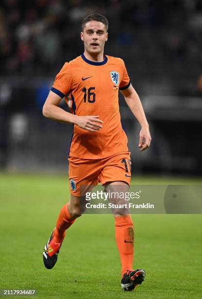 Joey Veerman of The Netherlands in action during the international friendly match between Germany and The Netherlands at Deutsche Bank Park on March...