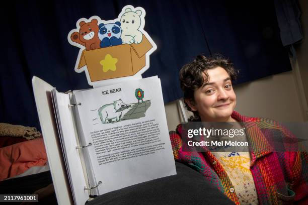 Production coordinator at Cartoon Network, Em Hagen is photographed for Los Angeles Times on December 8, 2023 in Van Nuys, California. PUBLISHED...