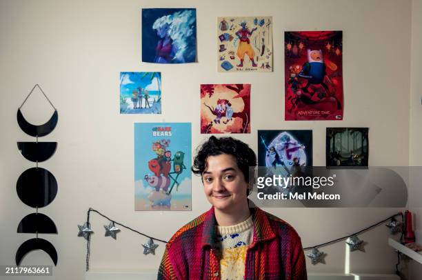 Production coordinator at Cartoon Network, Em Hagen is photographed for Los Angeles Times on December 8, 2023 in Van Nuys, California. PUBLISHED...