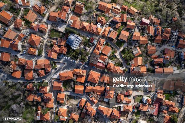 aerial view of ormana village, antalya, turkey - mediterranean turkey stock pictures, royalty-free photos & images