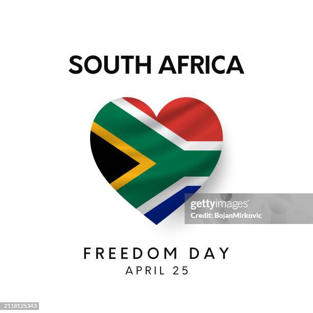 south africa freedom day card, april 25. vector - africa freedom day stock illustrations