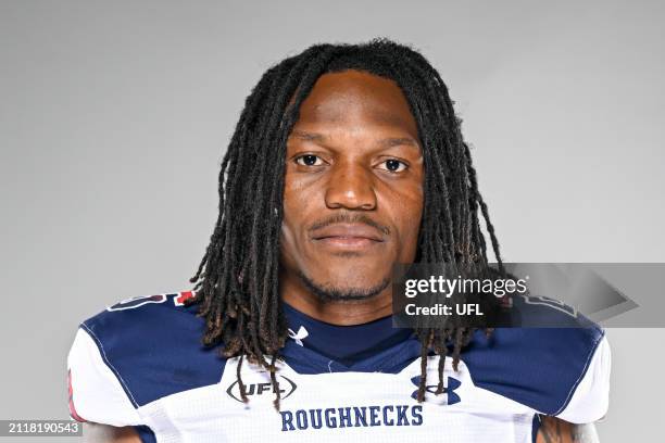 Dayan Lake of the Houston Roughnecks poses for a portrait on March 07, 2024 in Arlington, Texas.