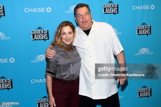 Edie Falco and Steve Schirripa attend the 2024 Garden Of Laughs Comedy Benefit at Madison Square Garden on March 27, 2024 in New York City.