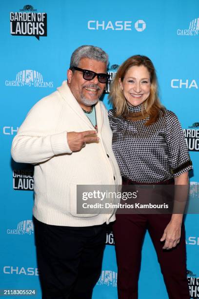 Luis Guzmán and Edie Falco attendthe 2024 Garden Of Laughs Comedy Benefit at Madison Square Garden on March 27, 2024 in New York City.