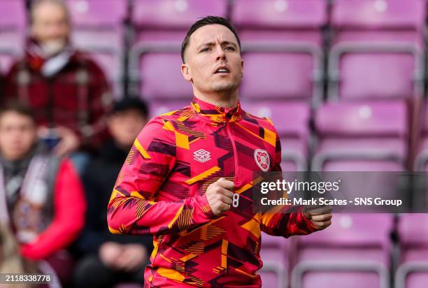 Hearts' Barrie McKay during a cinch Premiership match between Heart of Midlothian and Kilmarnock at Tynecastle Park, on March 30 in Edinburgh,...