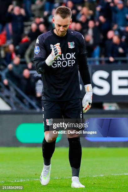 Goalkeeper Jasper Cillessen of NEC Nijmegen looks on during the Dutch Eredivisie match between NEC Nijmegen and PSV Eindhoven at McDOS Goffertstadion...