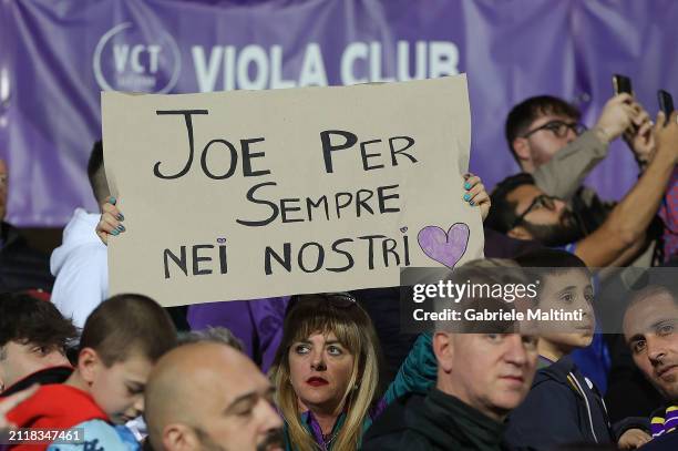 Minute of silence in memory of Joe Barone during the Serie A TIM match between ACF Fiorentina and AC Milan - Serie A TIM at Stadio Artemio Franchi on...