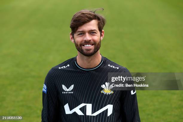 Ben Foakes of Surrey poses for a portrait during the Surrey CCC photocall at The Kia Oval on March 27, 2024 in London, England.