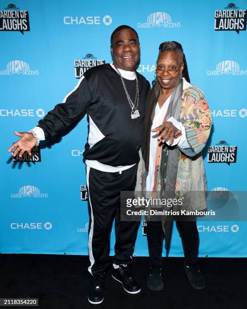 Tracy Morgan and Whoopi Goldberg attend the 2024 Garden Of Laughs Comedy Benefit at Madison Square Garden on March 27, 2024 in New York City.