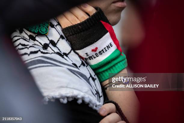 People attend a demonstration observing Palestinian Land Day, one of hundreds worldwide, Washington, DC, March 30, 2024. Land Day commemorates...