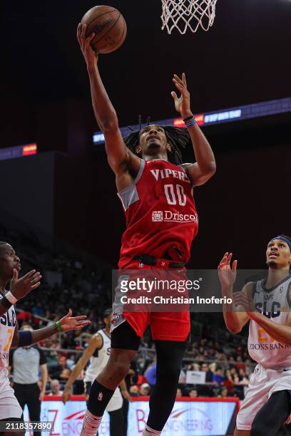 Jermaine Samuels of the Rio Grande Valley Vipers leaps to the basket during a game against the Salt Lake City Stars on March 30, 2024 at the Bert...