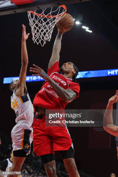 Ray Spalding of the Rio Grande Valley Vipers dunks the ball during a game against the Salt Lake City Stars on March 30, 2024 at the Bert Ogden Arena...