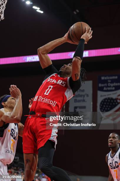 Jalen Lecquen of the Rio Grande Valley Vipers shoots the ball during a game against the Salt Lake City Stars on March 30, 2024 at the Bert Ogden...