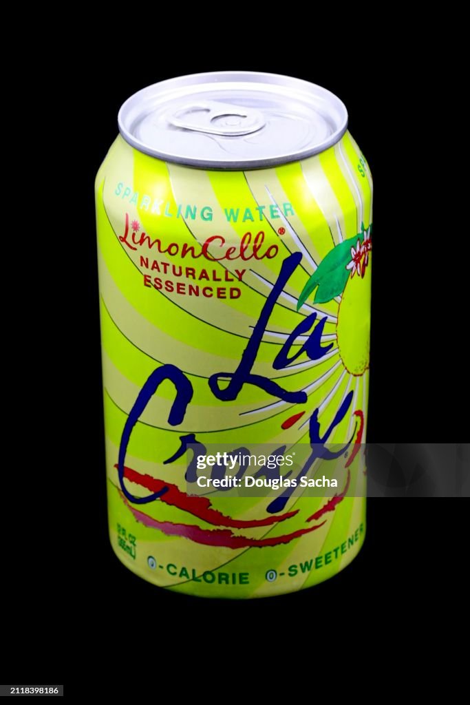 Aluminum can of La Croix sparkling water