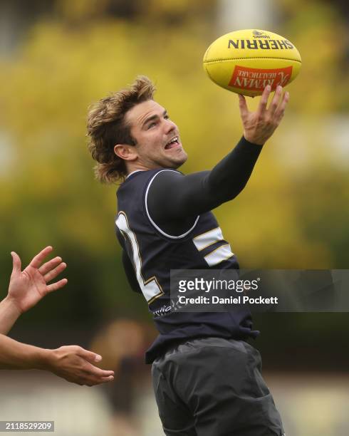 Nick Watson of the Hawks in action during a Hawthorn Hawks AFL training session at Waverley Park on March 28, 2024 in Melbourne, Australia.