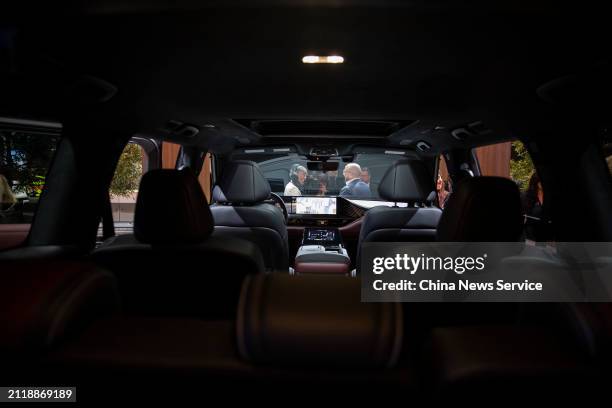 Luxury SUV is displayed during the 2024 New York International Auto Show at the Jacob K. Javits Convention Center on March 27, 2024 in New York City....